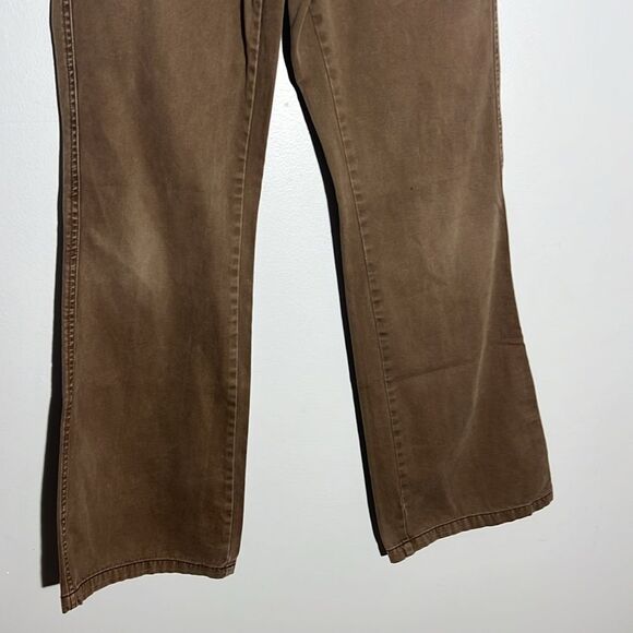 Vintage Aeropostale Brown Y2K Low Rise Small Pocket Flare Jeans Junior's 5/6 - Picture 2 of 7